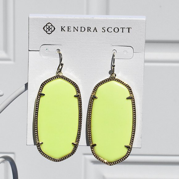 Kendra Scott | Neon Yellow Danielle Earrings - Picture 3 of 7